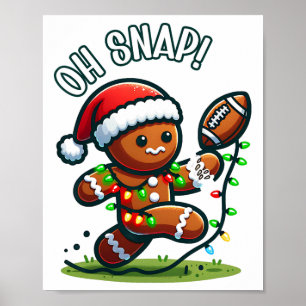 Funny Gingerbread Man Pyjamas And Pjs Xmas Holiday Poster