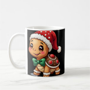Funny Gingerbread Man Turtle Christmas Womens Mens Coffee Mug