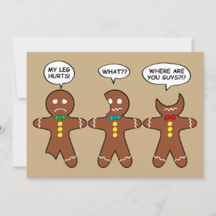Funny Gingerbread Men Cookies Holiday Humour Card