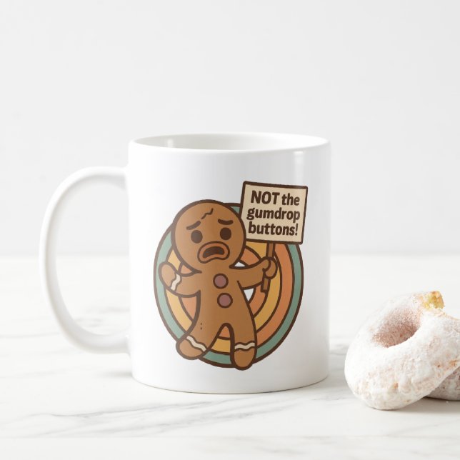 Funny Gingerbread Mug – Gingy Holiday Design (With Donut)