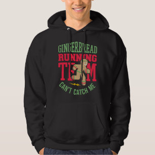 Funny Gingerbread Running Team Christmas Hoodie