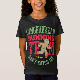 Funny Gingerbread Running Team Christmas T-Shirt