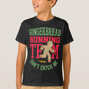 Funny Gingerbread Running Team Christmas T-Shirt