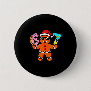 Funny Gingerbread Six Seven 67 Ice Cream Drip Chri 6 Cm Round Badge
