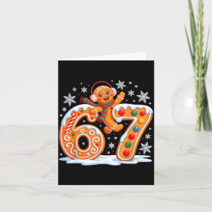 Funny Gingerbread Six Seven 67 Ice Cream Drip Chri Card