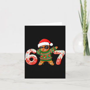 Funny Gingerbread Six Seven 67 Ice Cream Drip Chri Card