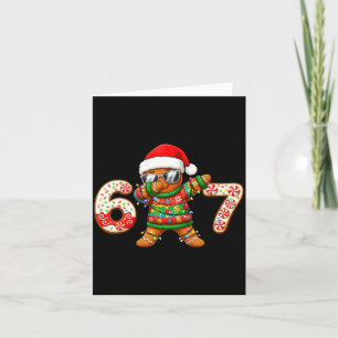 Funny Gingerbread Six Seven 67 Ice Cream Drip Chri Card