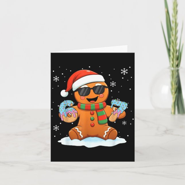 Funny Gingerbread Six Seven 67 Ice Cream Drip Chri Card (Front)