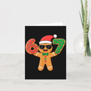 Funny Gingerbread Six Seven 67 Ice Cream Drip Chri Card