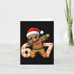 Funny Gingerbread Six Seven 67 Ice Cream Drip Chri Card