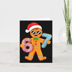 Funny Gingerbread Six Seven 67 Ice Cream Drip Chri Card