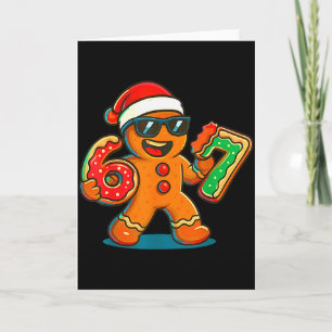 Funny Gingerbread Six Seven 67 Ice Cream Drip Chri Card