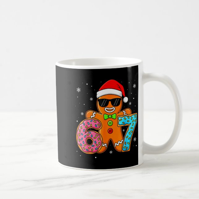 Funny Gingerbread Six Seven 67 Ice Cream Drip Chri Coffee Mug (Right)