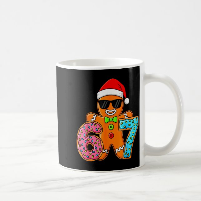 Funny Gingerbread Six Seven 67 Ice Cream Drip Chri Coffee Mug (Right)
