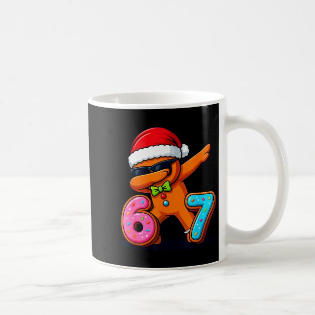 Funny Gingerbread Six Seven 67 Ice Cream Drip Chri Coffee Mug (Right)
