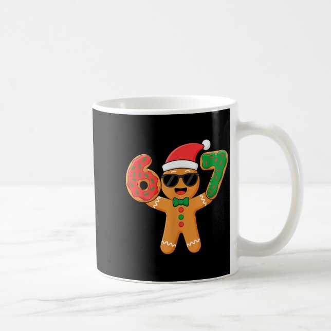 Funny Gingerbread Six Seven 67 Ice Cream Drip Chri Coffee Mug (Right)