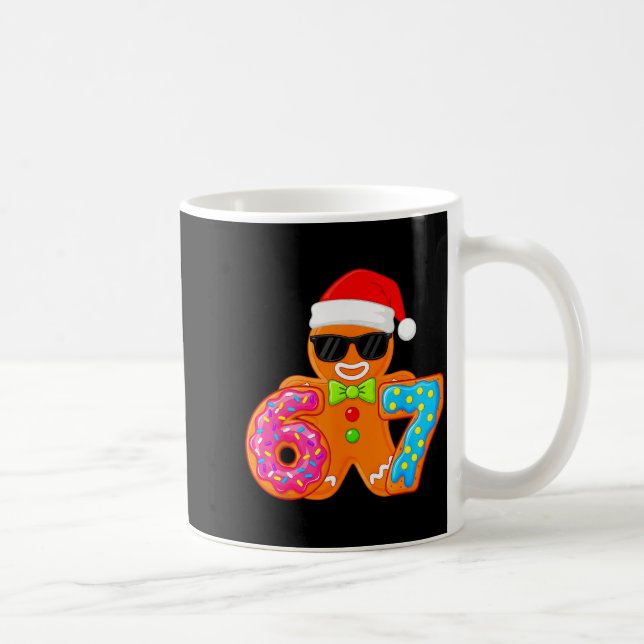 Funny Gingerbread Six Seven 67 Ice Cream Drip Chri Coffee Mug (Right)