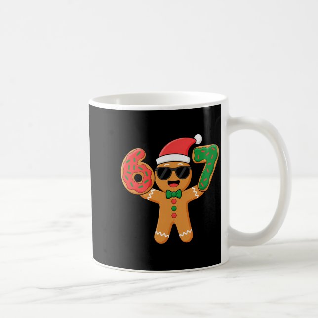 Funny Gingerbread Six Seven 67 Ice Cream Drip Chri Coffee Mug (Right)