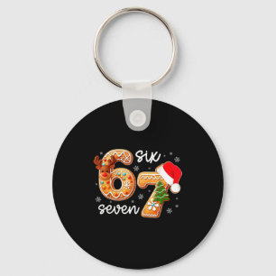 Funny Gingerbread Six Seven 67 Ice Cream Drip Chri Key Ring
