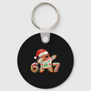 Funny Gingerbread Six Seven 67 Ice Cream Drip Chri Key Ring
