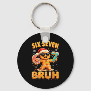 Funny Gingerbread Six Seven 67 Ice Cream Drip Chri Key Ring