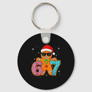 Funny Gingerbread Six Seven 67 Ice Cream Drip Chri Key Ring