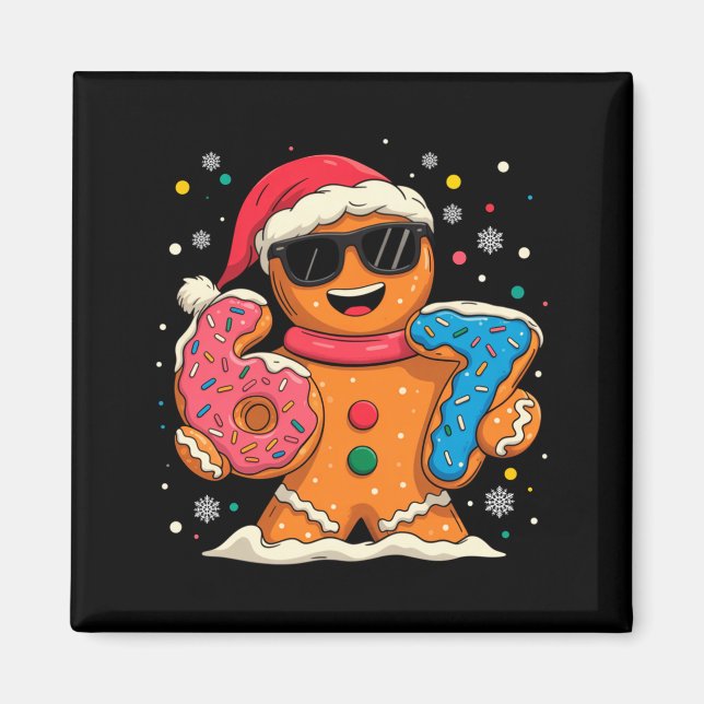 Funny Gingerbread Six Seven 67 Ice Cream Drip Chri Magnet (Front)