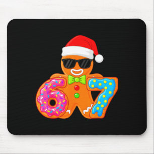 Funny Gingerbread Six Seven 67 Ice Cream Drip Chri Mouse Mat