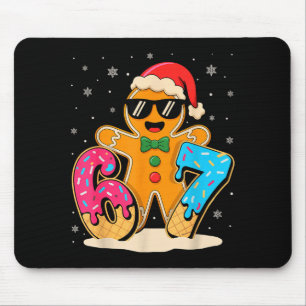Funny Gingerbread Six Seven 67 Ice Cream Drip Chri Mouse Mat