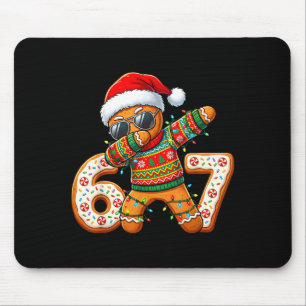 Funny Gingerbread Six Seven 67 Ice Cream Drip Chri Mouse Mat