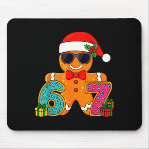 Funny Gingerbread Six Seven 67 Ice Cream Drip Chri Mouse Mat