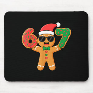 Funny Gingerbread Six Seven 67 Ice Cream Drip Chri Mouse Mat