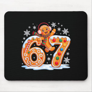Funny Gingerbread Six Seven 67 Ice Cream Drip Chri Mouse Mat