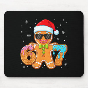 Funny Gingerbread Six Seven 67 Ice Cream Drip Chri Mouse Mat