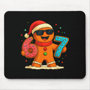 Funny Gingerbread Six Seven 67 Ice Cream Drip Chri Mouse Mat
