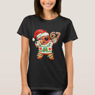 Funny Gingerbread Six Seven 67 Ice Cream Drip Chri T-Shirt