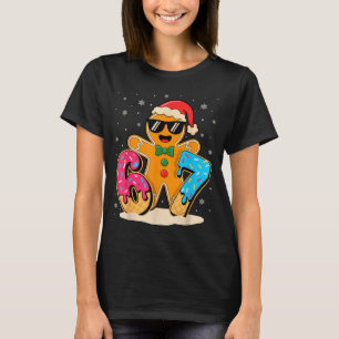Funny Gingerbread Six Seven 67 Ice Cream Drip Chri T-Shirt