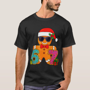Funny Gingerbread Six Seven 67 Ice Cream Drip Chri T-Shirt
