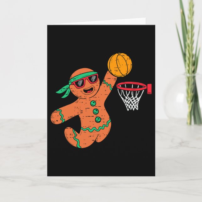 Funny Gingerbread Sketll Christmas Xmas Mens Boys  Card (Front)