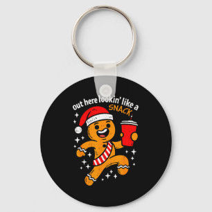 Funny Gingerbread Snack Christmas Xmas Teens Girls Key Ring