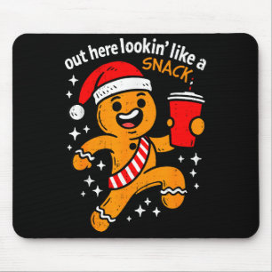 Funny Gingerbread Snack Christmas Xmas Teens Girls Mouse Mat