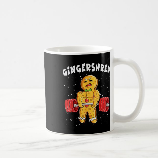Funny Gingerbread Xmas Deadlift Tee Uni-adults  Coffee Mug (Right)