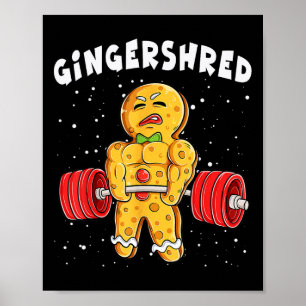 Funny Gingerbread Xmas Deadlift Tee Uni-adults Poster