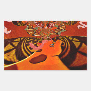  Funny Giraffe: A Kaleidoscopic African Charm Rectangular Sticker