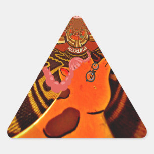  Funny Giraffe: A Kaleidoscopic African Charm Triangle Sticker