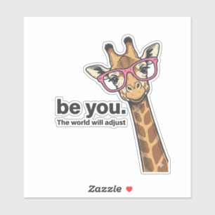 Funny Giraffe Be You Vintage Engraving Shirt Desig