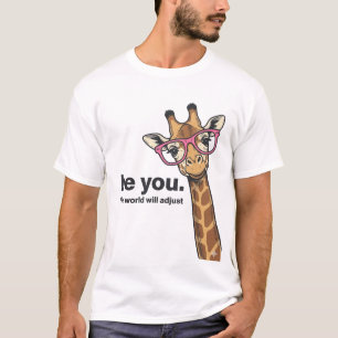 Funny Giraffe Be You Vintage Engraving Shirt Desig