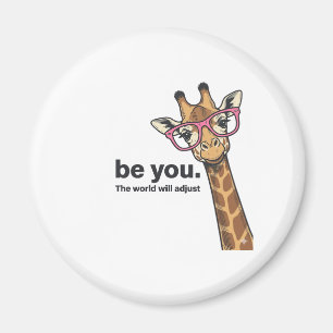 Funny Giraffe Be You Vintage Engraving Shirt Desig Magnet