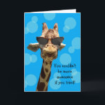 Funny Giraffe Birthday Card<br><div class="desc">Funny giraffe birthday card that is customisable with your personalised message.</div>