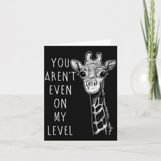 Funny Giraffe  Card (Front)